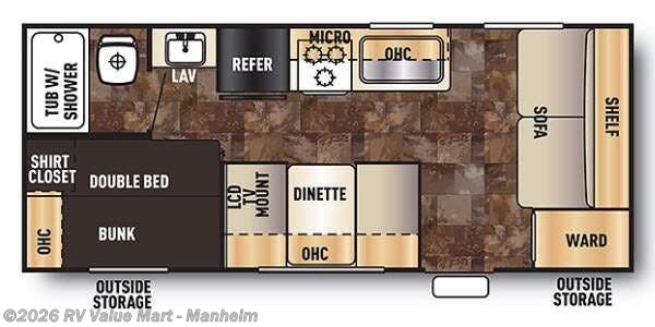 2016 Forest River Cherokee Grey Wolf 17BH - Used Travel Trailer For Sale by RV Value Mart - Manheim in Manheim, Pennsylvania