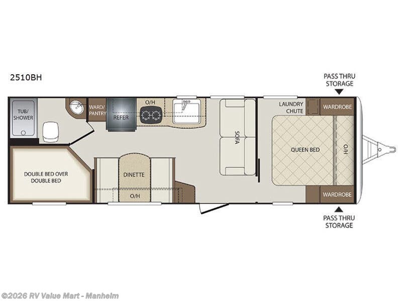 2017 Keystone Bullet Crossfire 2510BH - Used Travel Trailer For Sale by RV Value Mart - Manheim in Manheim, Pennsylvania