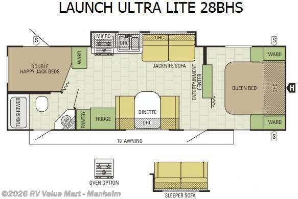 2015 Starcraft Launch Ultra Lite 28BHS - Used Travel Trailer For Sale by RV Value Mart - Manheim in Manheim, Pennsylvania features Slideout