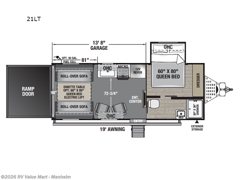 2026 Coachmen Adrenaline 21LT - New Toy Hauler For Sale by RV Value Mart - Manheim in Manheim, Pennsylvania features Slideout
