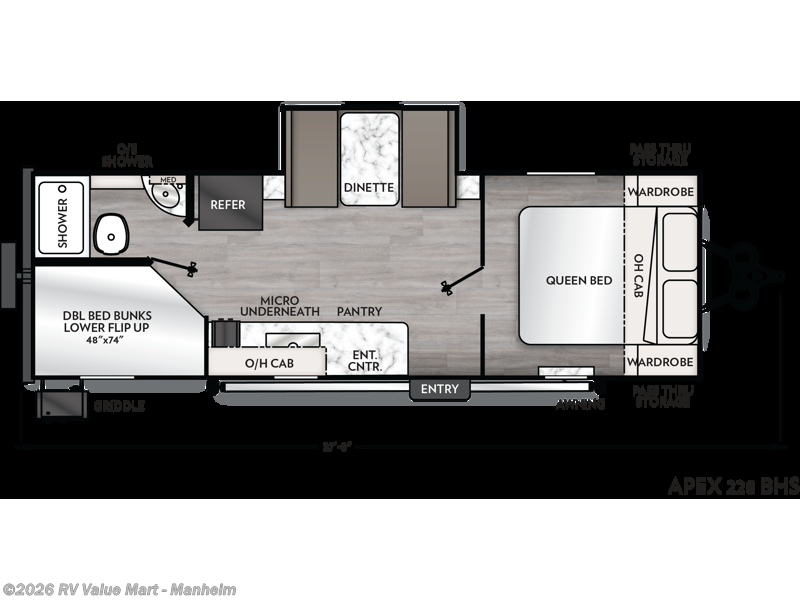 2026 Coachmen Apex Nano 228BHS - New Travel Trailer For Sale by RV Value Mart - Manheim in Manheim, Pennsylvania