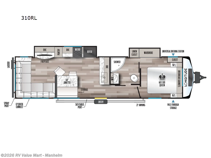 2026 East to West Longitude 310RL - New Travel Trailer For Sale by RV Value Mart - Manheim in Manheim, Pennsylvania features Slideout