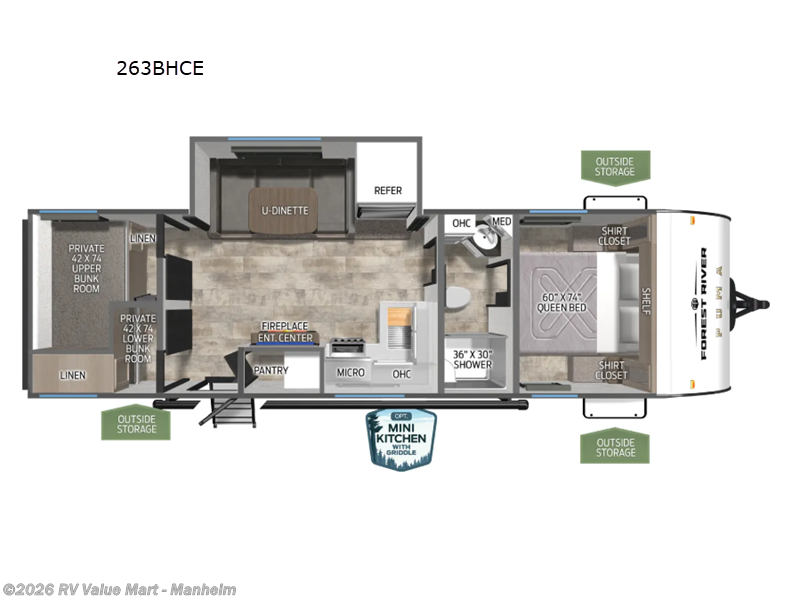 2026 Forest River Puma Camping Edition 263BHCE - New Travel Trailer For Sale by RV Value Mart - Manheim in Manheim, Pennsylvania features Slideout