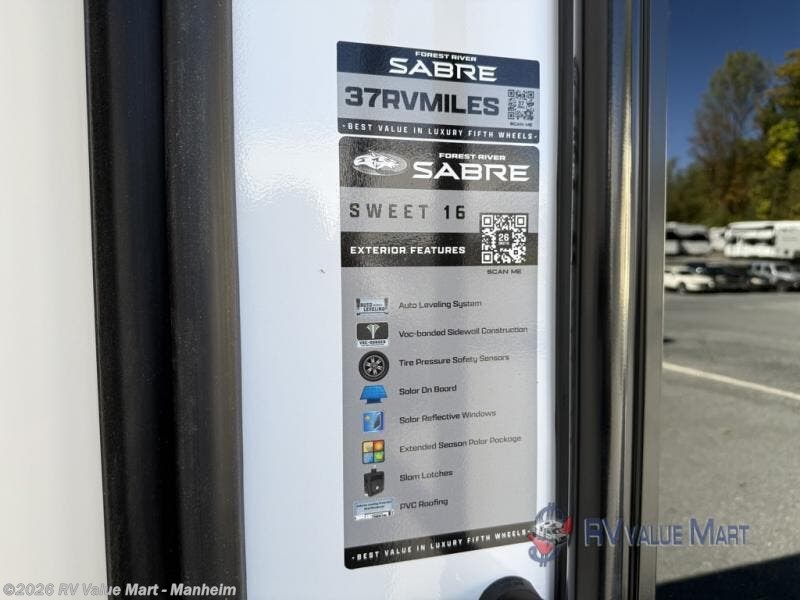 New 2026 Forest River Cherokee Sabre 37RVMILES available in Manheim, Pennsylvania
