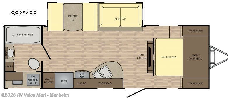 2018 CrossRoads Sunset Trail Super Lite SS254RB - Used Travel Trailer For Sale by RV Value Mart - Manheim in Manheim, Pennsylvania features Slideout