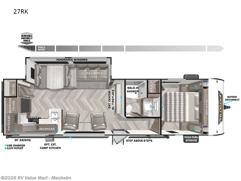 2022 Forest River Wildwood 27RK - Used Travel Trailer For Sale by RV Value Mart - Manheim in Manheim, Pennsylvania features Slideout