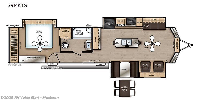 2019 Coachmen Catalina Destination Series 39MKTS - Used Destination Trailer For Sale by RV Value Mart - Manheim in Manheim, Pennsylvania features Slideout