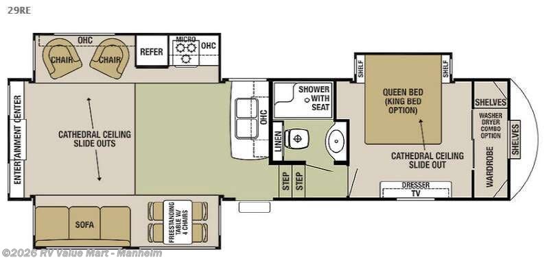 2015 Forest River Cedar Creek Silverback 29RE - Used Fifth Wheel For Sale by RV Value Mart - Manheim in Manheim, Pennsylvania features Slideout