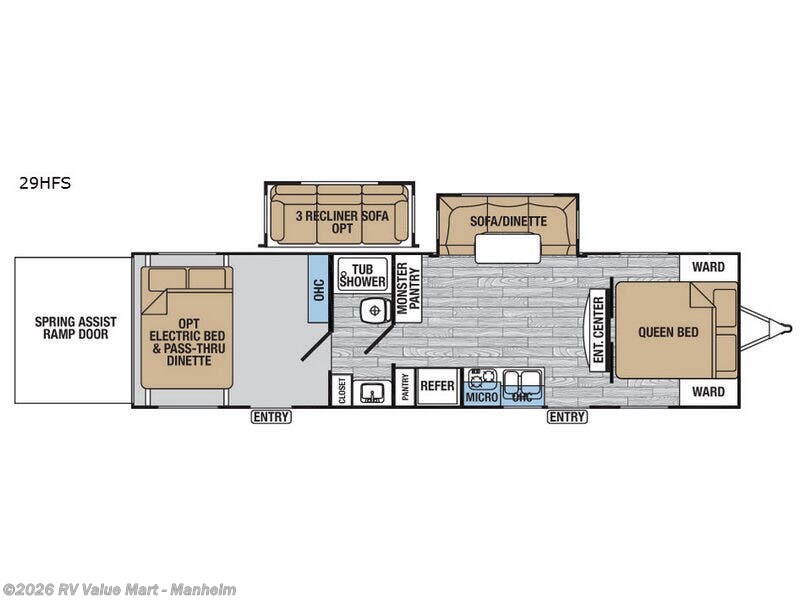 2017 Forest River XLR Hyper Lite 29HFS - Used Toy Hauler For Sale by RV Value Mart - Manheim in Manheim, Pennsylvania features Slideout