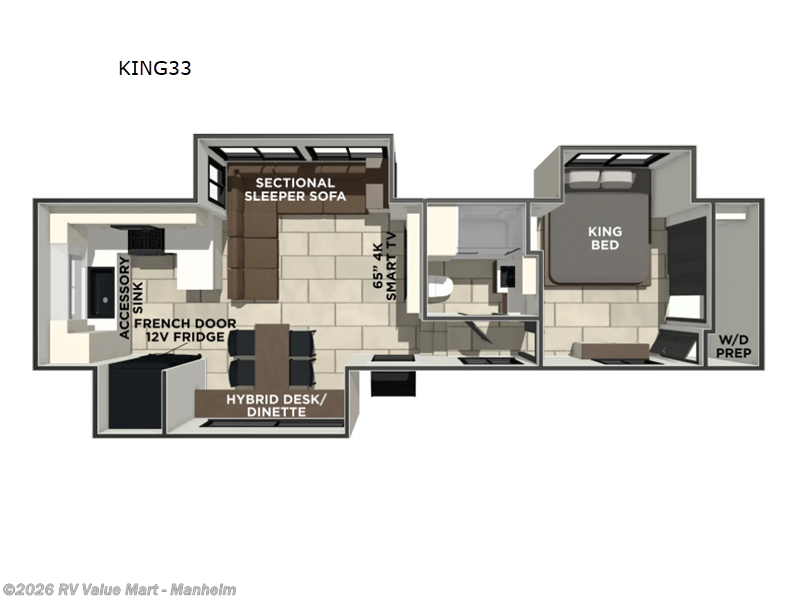 2026 Prime Time Crusader KING33 - New Fifth Wheel For Sale by RV Value Mart - Manheim in Manheim, Pennsylvania features Slideout