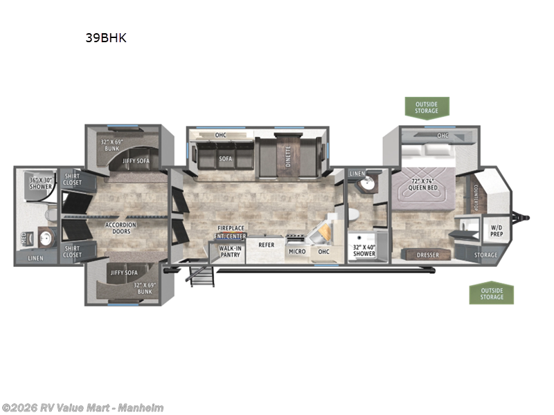 2026 Forest River Puma Vista 39BHK - New Destination Trailer For Sale by RV Value Mart - Manheim in Manheim, Pennsylvania features Slideout