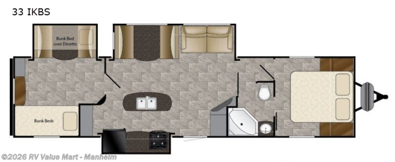 2018 Heartland Trail Runner 33IKBS - Used Travel Trailer For Sale by RV Value Mart - Manheim in Manheim, Pennsylvania features Slideout