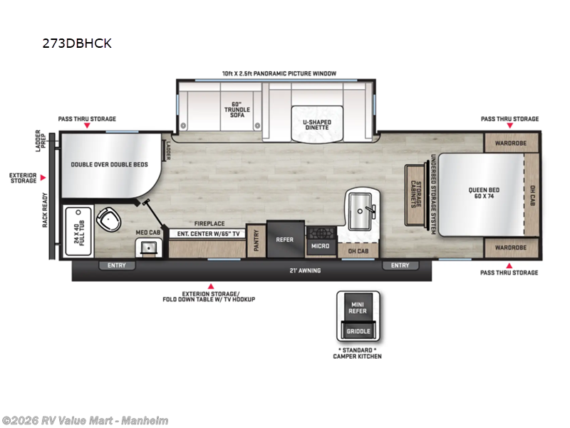 2026 Coachmen Catalina Legacy Edition 273DBHCK - New Travel Trailer For Sale by RV Value Mart - Manheim in Manheim, Pennsylvania features Slideout