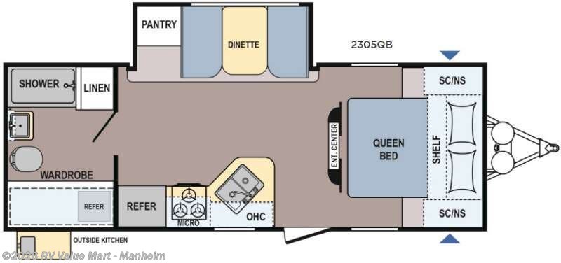 2016 Coleman Light 2305QB - Used Travel Trailer For Sale by RV Value Mart - Manheim in Manheim, Pennsylvania features Slideout