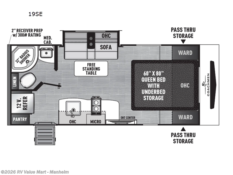 2026 Coachmen Freedom Express Select 19SE - New Travel Trailer For Sale by RV Value Mart - Manheim in Manheim, Pennsylvania features Slideout