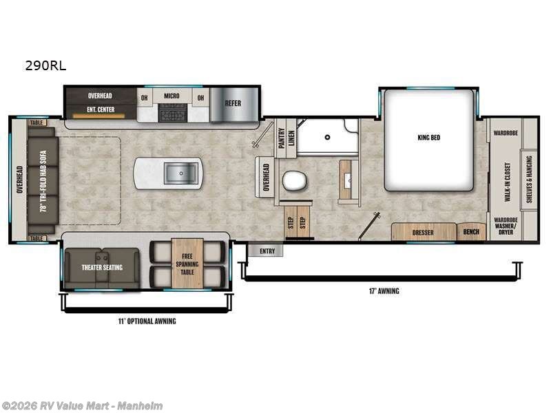 2026 Coachmen Brookstone 290RL - New Fifth Wheel For Sale by RV Value Mart - Manheim in Manheim, Pennsylvania features Slideout
