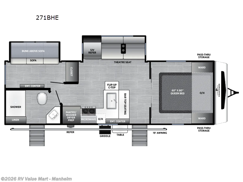 2026 Coachmen Freedom Express Ultra Lite 271BHE - New Travel Trailer For Sale by RV Value Mart - Manheim in Manheim, Pennsylvania features Slideout