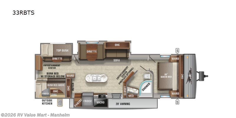 2021 Jayco Jay Flight 33RBTS - Used Travel Trailer For Sale by RV Value Mart - Manheim in Manheim, Pennsylvania features Slideout