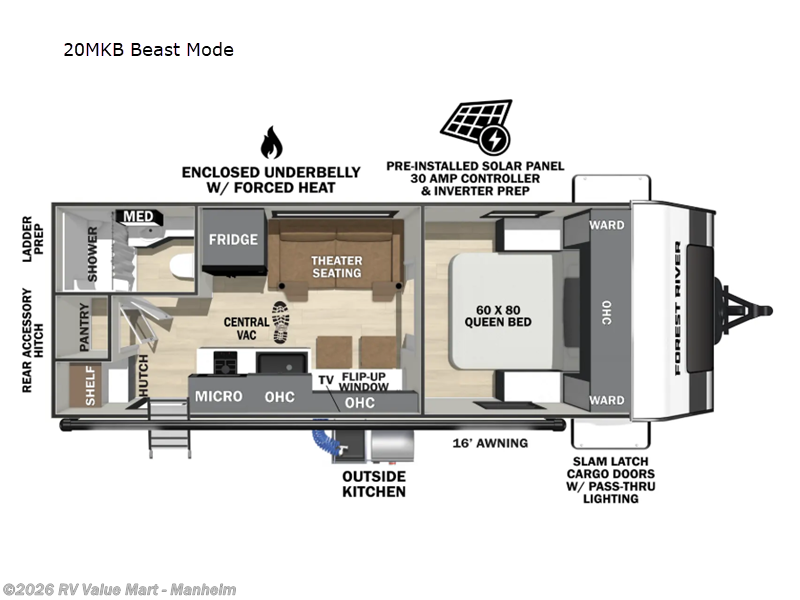2026 Forest River IBEX 20MKB Beast Mode - New Travel Trailer For Sale by RV Value Mart - Manheim in Manheim, Pennsylvania