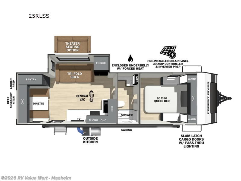 2026 Forest River IBEX 25RLSS - New Travel Trailer For Sale by RV Value Mart - Manheim in Manheim, Pennsylvania features Slideout