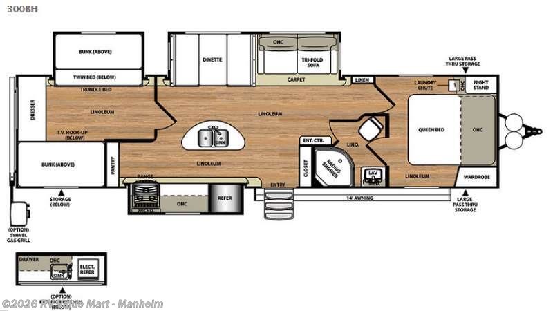 2016 Forest River Salem Hemisphere Lite 300BH - Used Travel Trailer For Sale by RV Value Mart - Manheim in Manheim, Pennsylvania features Slideout
