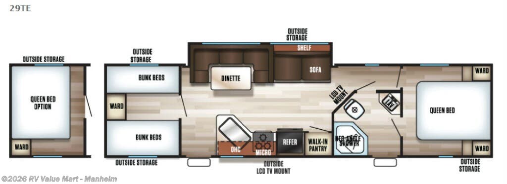 2017 Forest River Cherokee Grey Wolf 29TE - Used Travel Trailer For Sale by RV Value Mart - Manheim in Manheim, Pennsylvania features Slideout