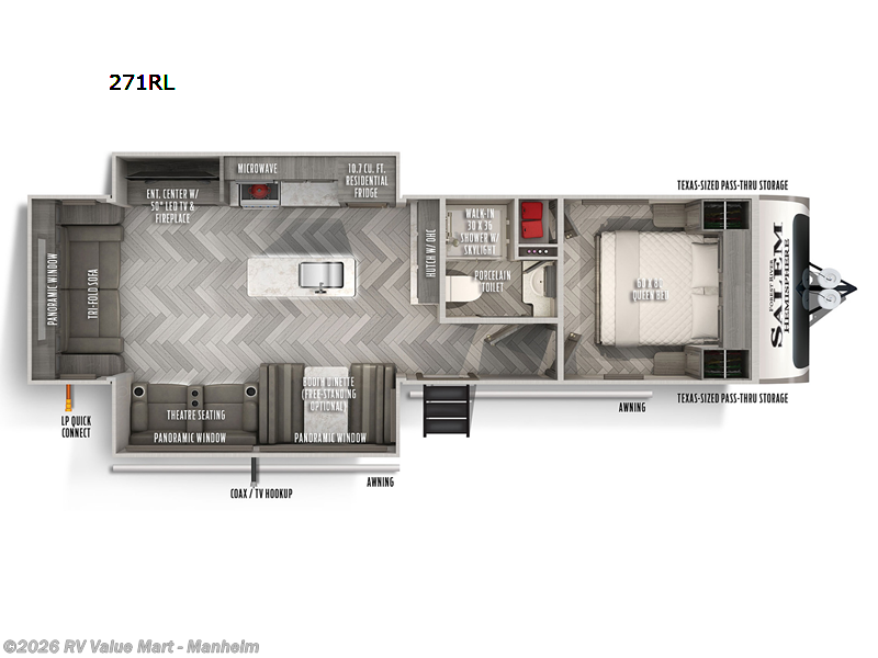 2022 Forest River Salem Hemisphere 271RL - Used Travel Trailer For Sale by RV Value Mart - Manheim in Manheim, Pennsylvania features Slideout