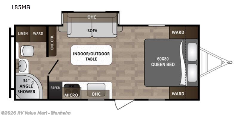 2019 Dutchmen Kodiak Cub 185MB - Used Travel Trailer For Sale by RV Value Mart - Manheim in Manheim, Pennsylvania features Slideout