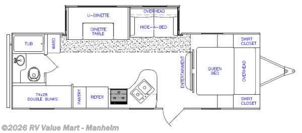 2015 Prime Time Tracer 2670BHS - Used Travel Trailer For Sale by RV Value Mart - Manheim in Manheim, Pennsylvania features Slideout