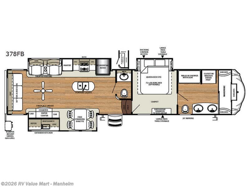 2018 Forest River Sierra 378FB - Used Fifth Wheel For Sale by RV Value Mart - Manheim in Manheim, Pennsylvania features Slideout