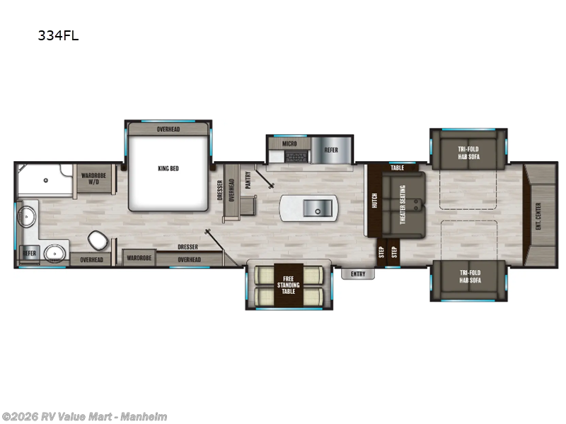 2024 Shasta Phoenix 334FL - Used Fifth Wheel For Sale by RV Value Mart - Manheim in Manheim, Pennsylvania features Slideout