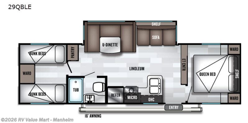 2020 Forest River Salem 29QBLE - Used Travel Trailer For Sale by RV Value Mart - Manheim in Manheim, Pennsylvania features Slideout