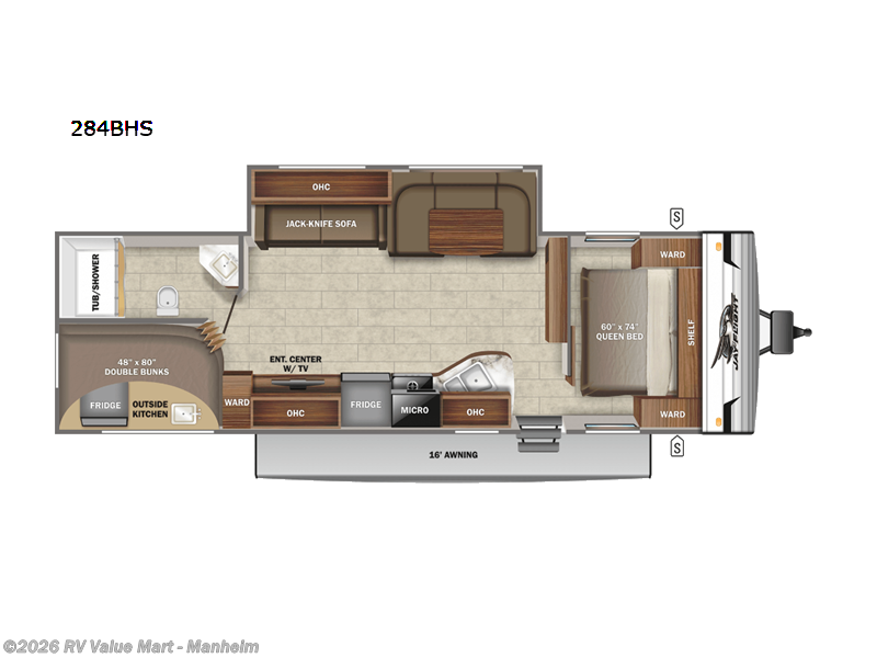 2022 Jayco Jay Flight SLX 8 284BHS - Used Travel Trailer For Sale by RV Value Mart - Manheim in Manheim, Pennsylvania features Slideout