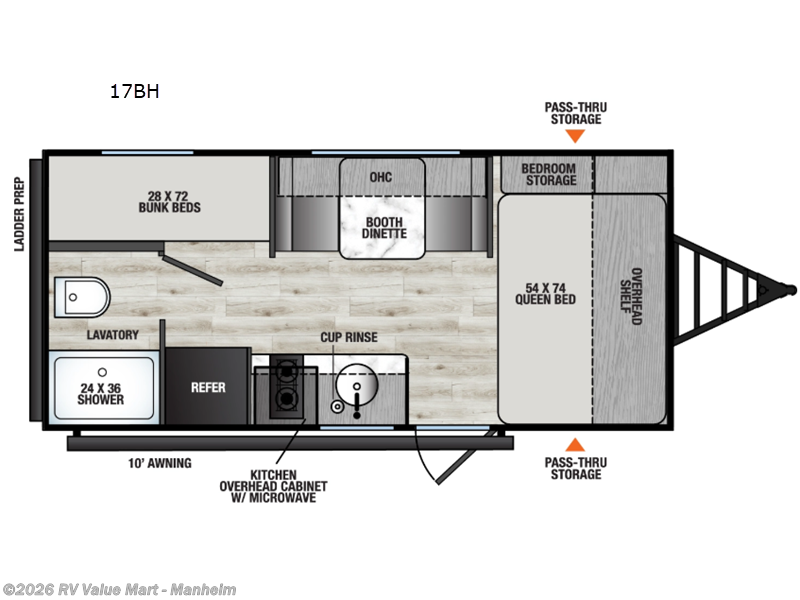 2027 Forest River Viking 3K Series 17BH - New Travel Trailer For Sale by RV Value Mart - Manheim in Manheim, Pennsylvania