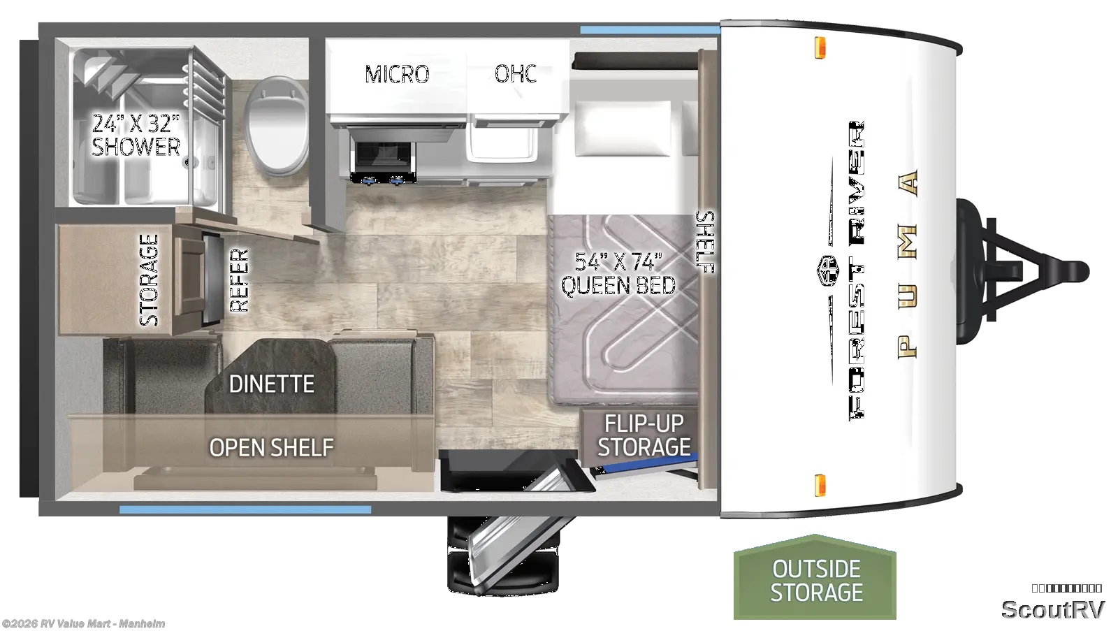 2026 Forest River Puma Camping Edition 123RDCE - New Travel Trailer For Sale by RV Value Mart - Manheim in Manheim, Pennsylvania