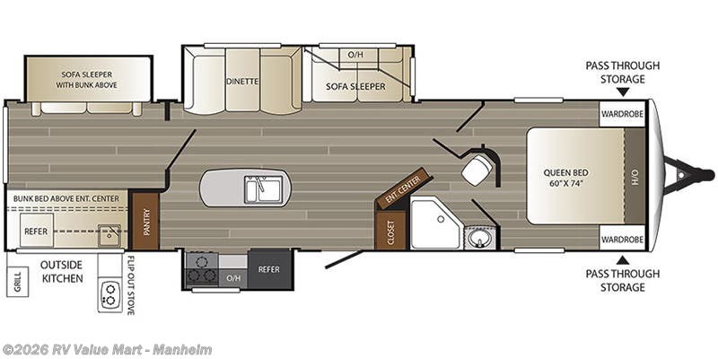 2017 Keystone Outback Super-Lite 325BH - Used Travel Trailer For Sale by RV Value Mart - Manheim in Manheim, Pennsylvania