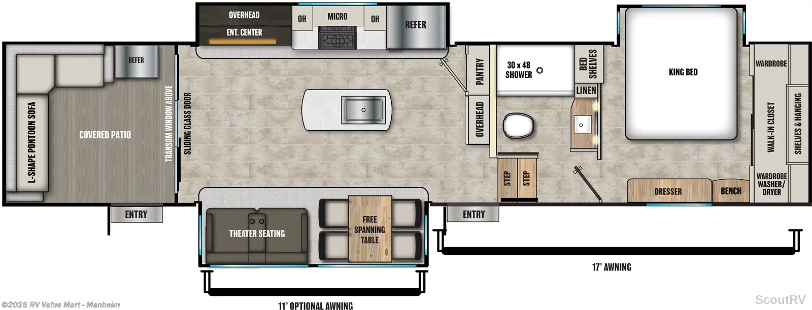 2025 Coachmen Brookstone 318RLL - New Fifth Wheel For Sale by RV Value Mart - Manheim in Manheim, Pennsylvania