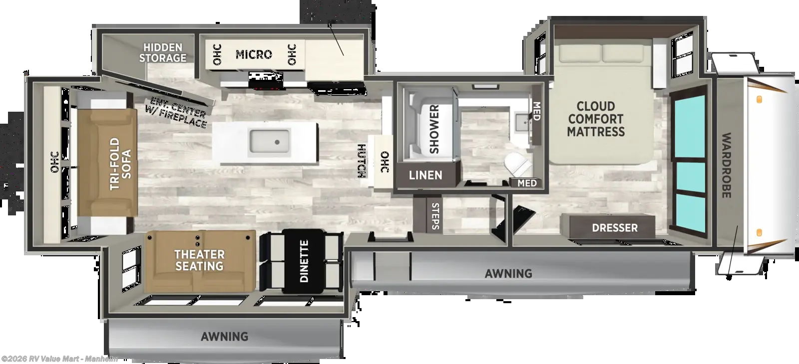 2027 Forest River Sabre 32RL - New Fifth Wheel For Sale by RV Value Mart - Manheim in Manheim, Pennsylvania