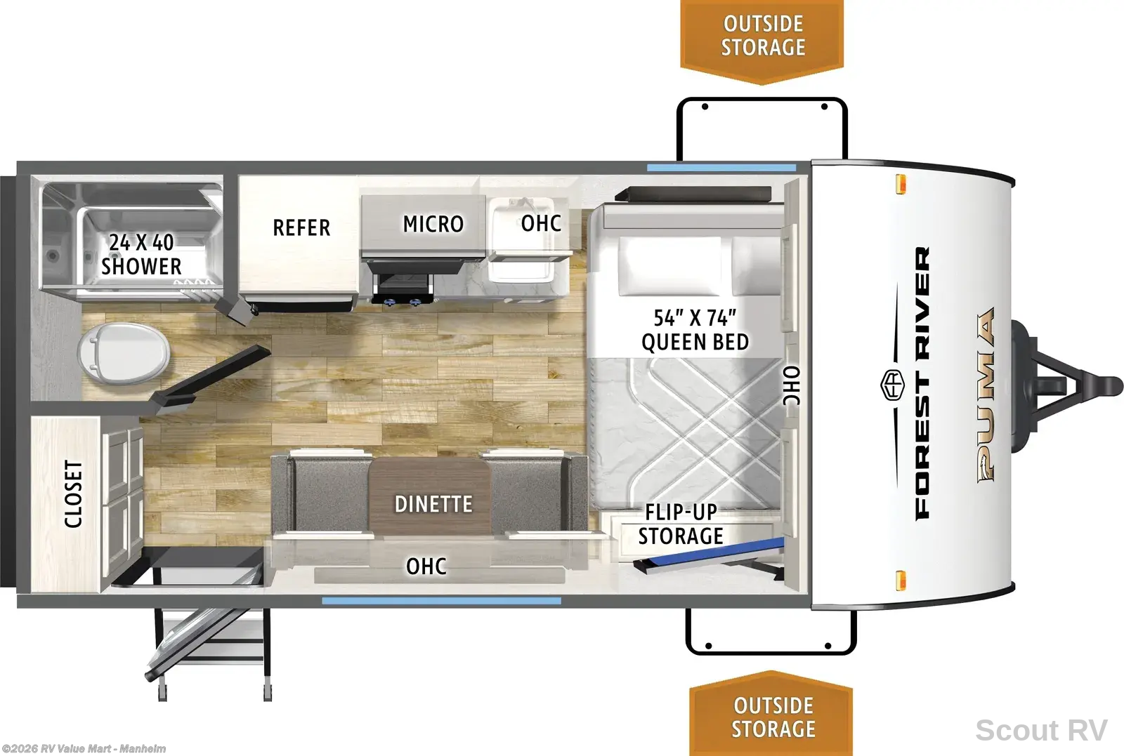 2027 Forest River Puma Camping Edition 12FBCE - New Travel Trailer For Sale by RV Value Mart - Manheim in Manheim, Pennsylvania