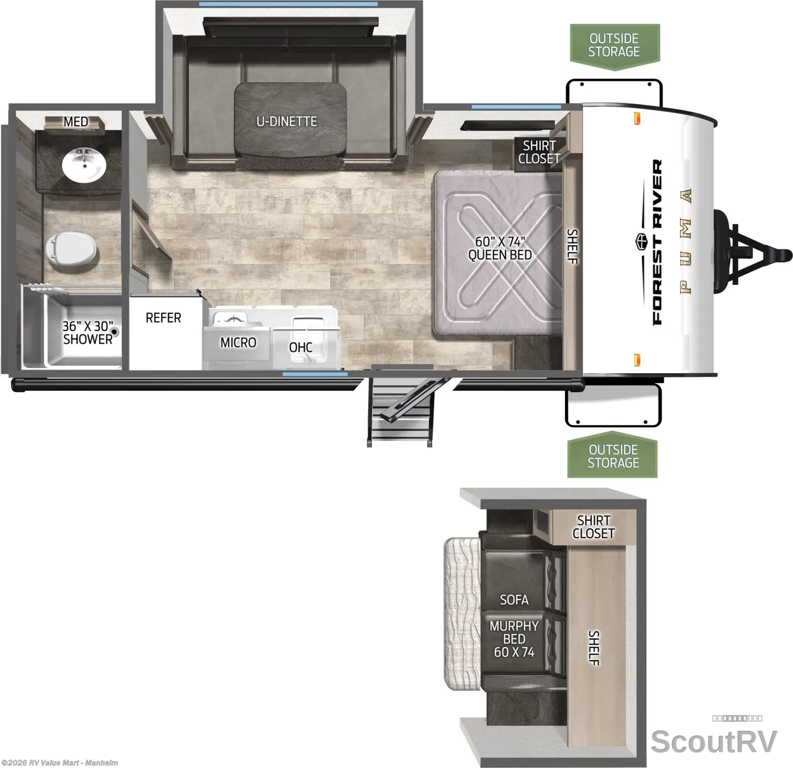 2027 Forest River Puma Camping Edition 16DSCE - New Travel Trailer For Sale by RV Value Mart - Manheim in Manheim, Pennsylvania