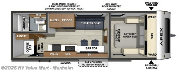 2027 Coachmen Apex Ultra-Lite 205RB - New Travel Trailer For Sale by RV Value Mart - Manheim in Manheim, Pennsylvania