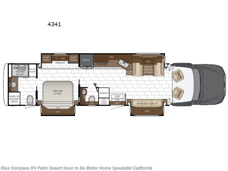 2026 Newmar Supreme Aire 4341 - New Class C For Sale by Blue Compass RV Palm Desert Soon to Be Motor Home Specialist California in Palm Desert, California features Bath & 1/2, Slideout, Theater Seating