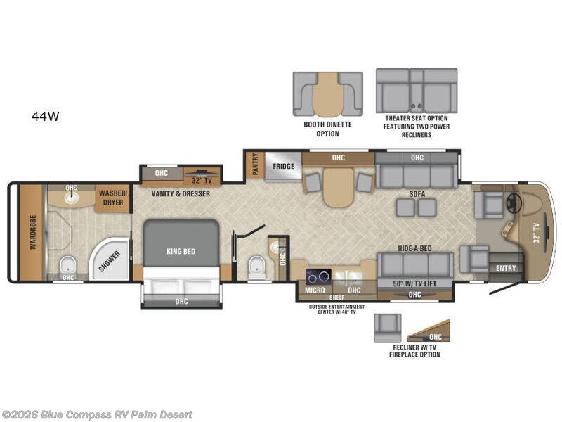 2019 Entegra Coach Aspire 44W - Used Class A For Sale by Blue Compass RV Palm Desert in Palm Desert, California features Slideout