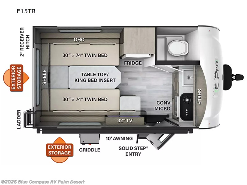 2023 Forest River Flagstaff E-Pro E15TB - Used Travel Trailer For Sale by Blue Compass RV Palm Desert in Palm Desert, California
