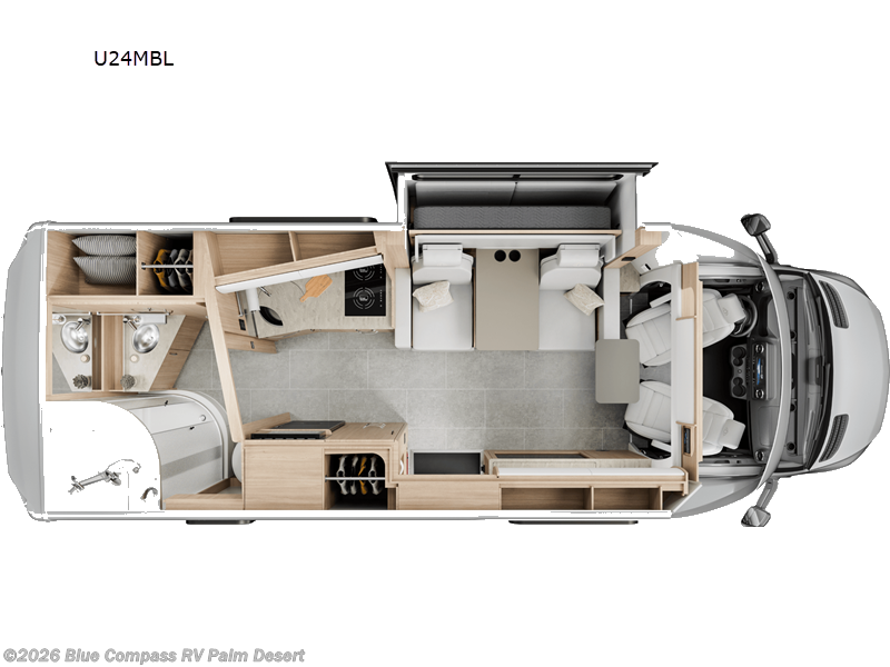 2026 Leisure Travel Unity U24MBL - New Class B For Sale by Blue Compass RV Palm Desert in Palm Desert, California features Slideout