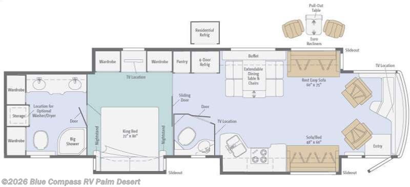 2012 Itasca Ellipse 42JD - Used Class A For Sale by Blue Compass RV Palm Desert in Palm Desert, California features Slideout