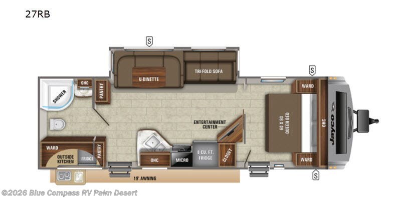 2020 Jayco White Hawk 27RB - Used Travel Trailer For Sale by Blue Compass RV Palm Desert in Palm Desert, California features Slideout