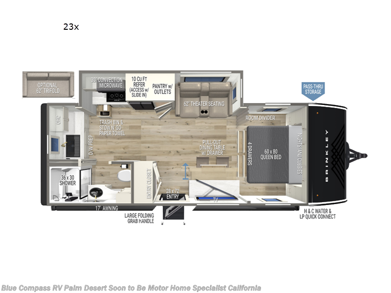 2026 Brinkley RV Model Ix 23x - New Travel Trailer For Sale by Blue Compass RV Palm Desert Soon to Be Motor Home Specialist California in Palm Desert, California features Slideout