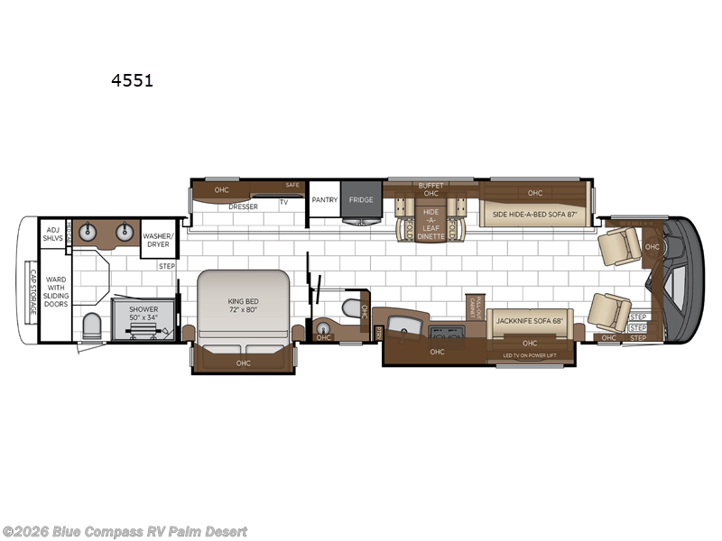 2026 Newmar London Aire 4551 - New Class A For Sale by Blue Compass RV Palm Desert in Palm Desert, California features Slideout