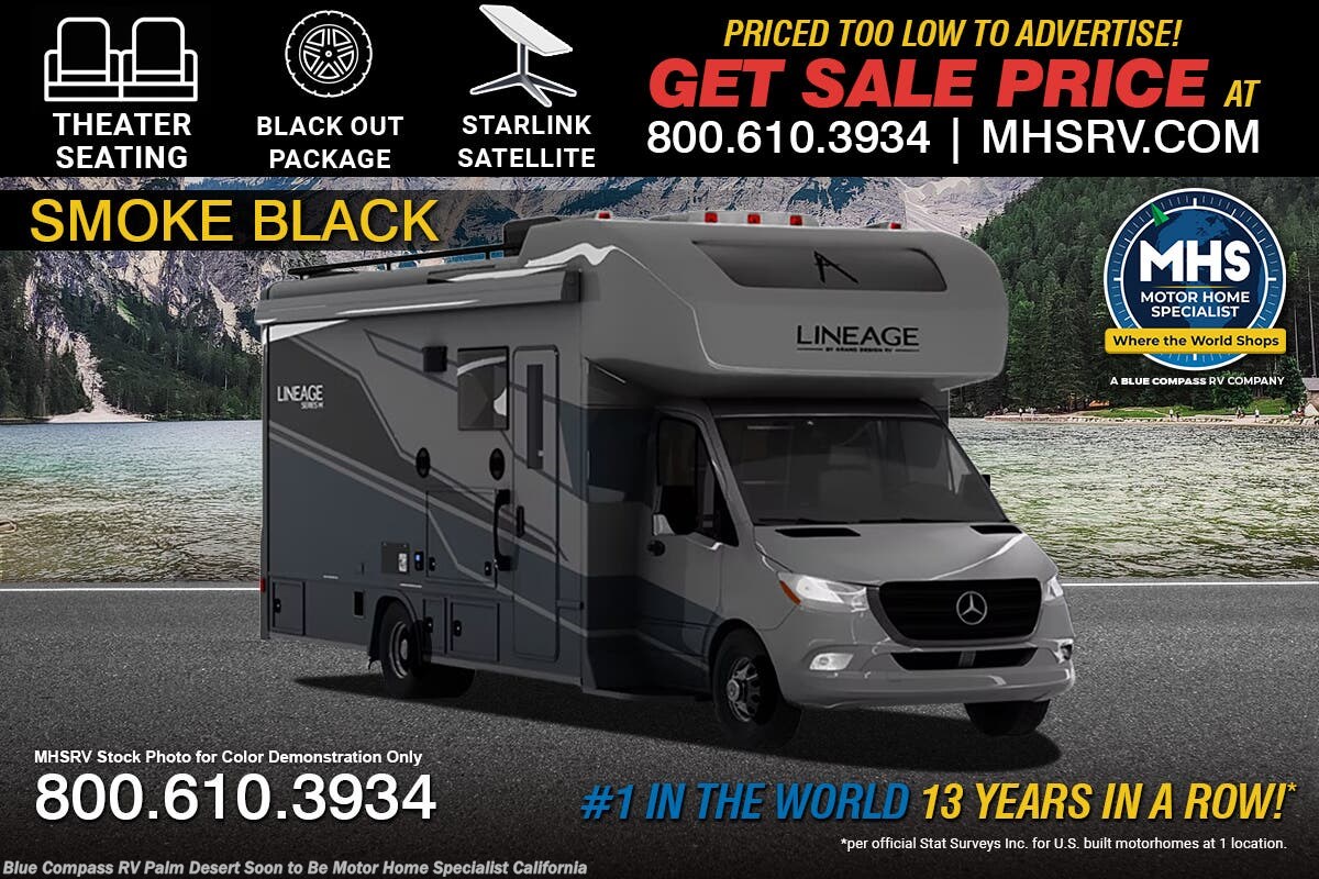 2027 Grand Design Lineage Series M 25FW Sprinter RV W/ Theater Seating, Blackout Package, FBP, Ultra Fabric Soft Touch Pkg. &amp; More